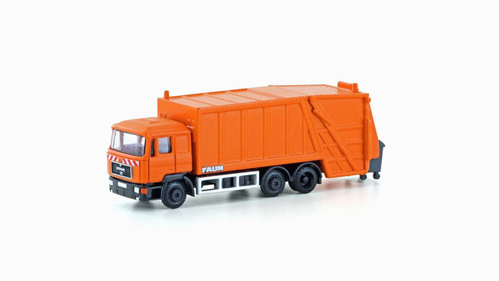 MiNis LC4660 - N - Müllwagen MAN F90 neutral, orange